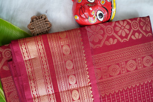 Kanchi Handloom Silk Cotton Saree PC17422