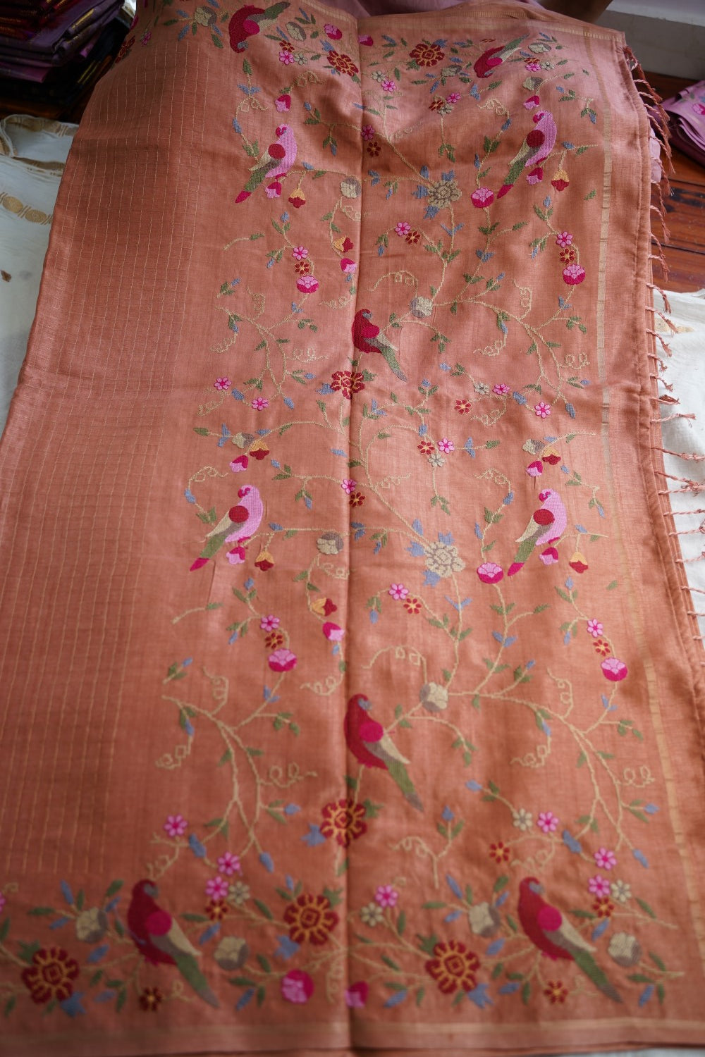 semi tussar saree PC18364