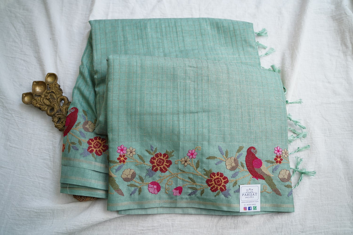 semi tussar saree PC18362