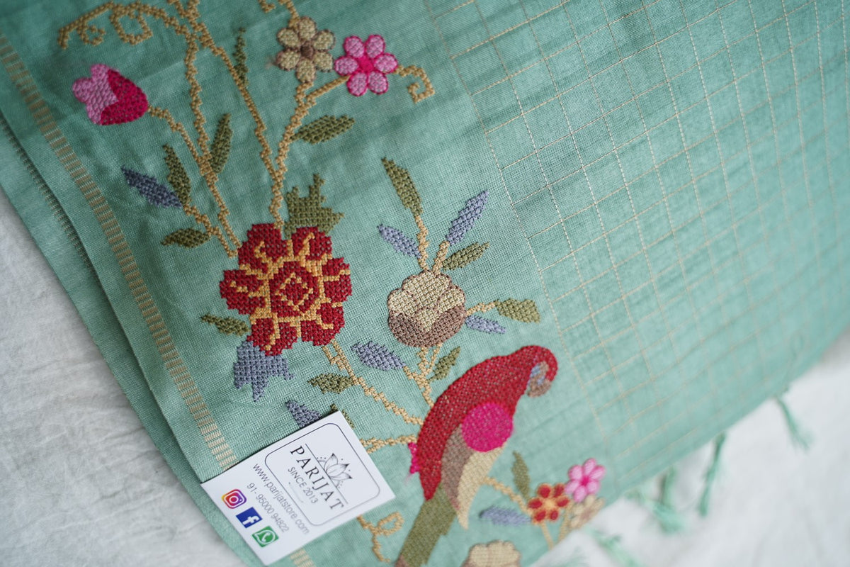 semi tussar saree PC18362