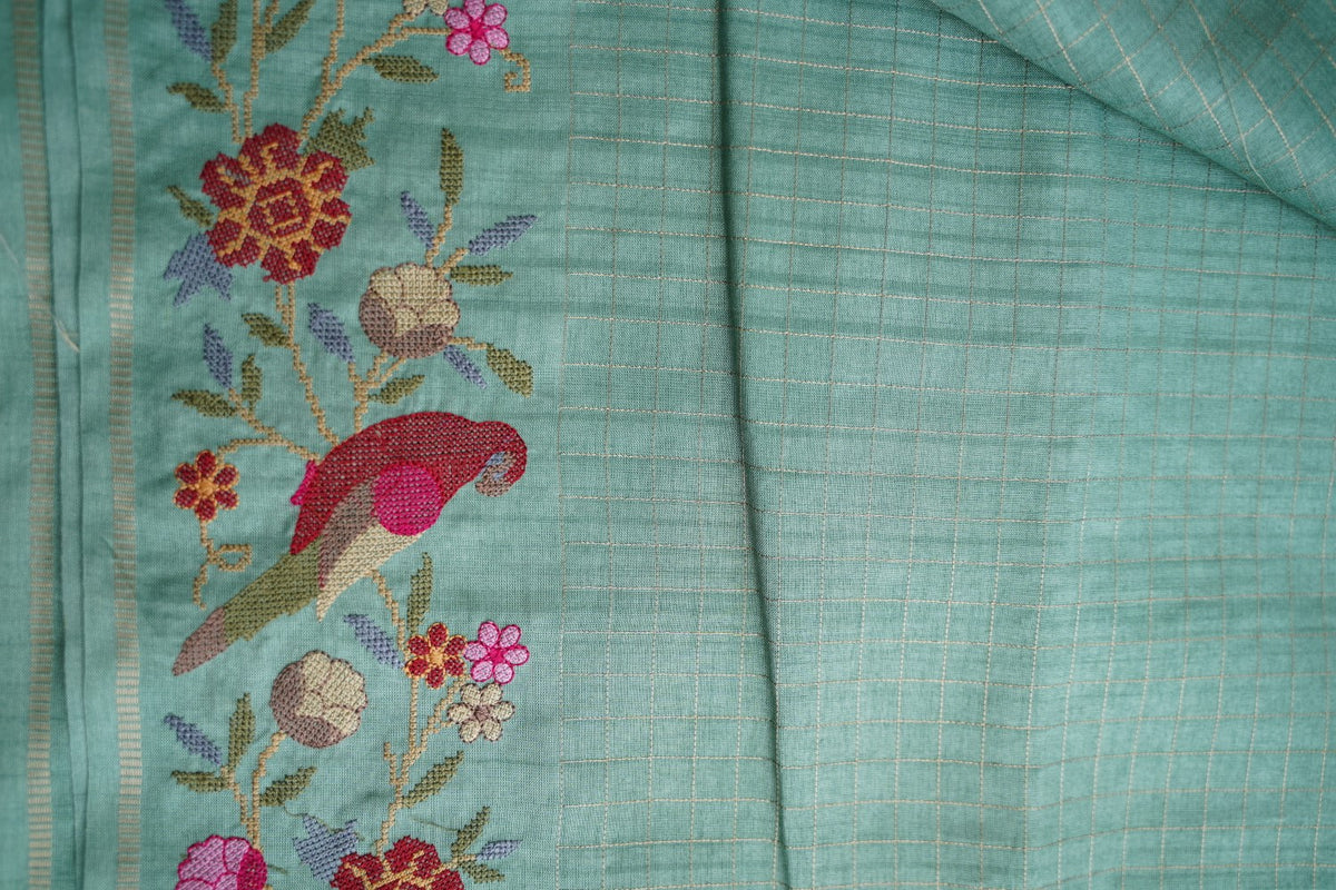 semi tussar saree PC18362