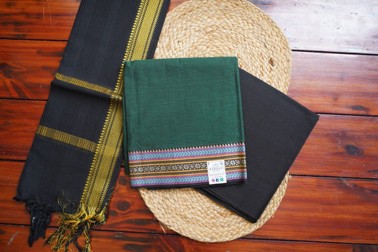 Mangalgiri  Handloom Cotton Salwar Material suit set PC6625