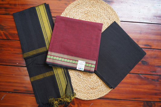 Mangalgiri  Handloom Cotton Salwar Material suit set PC6622