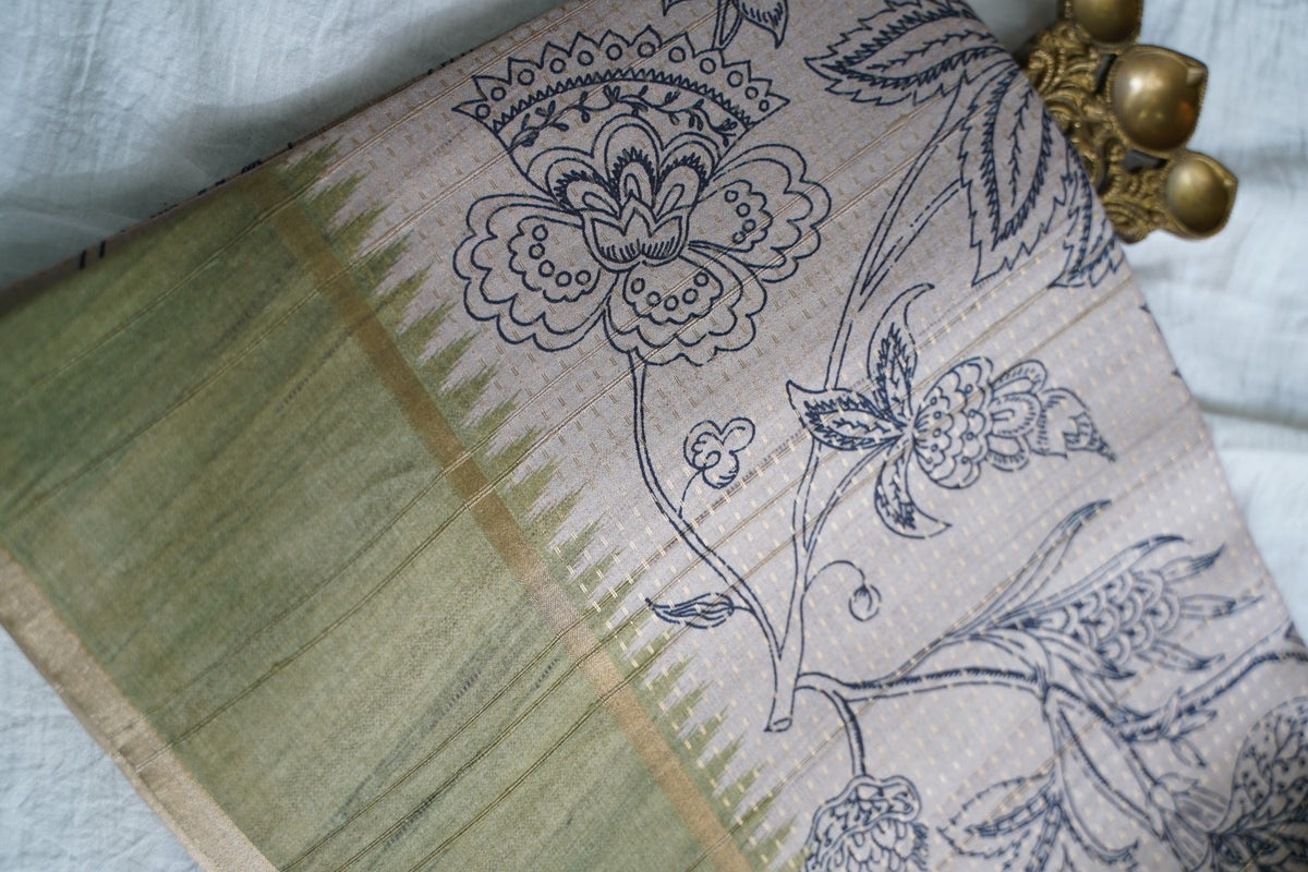 semi tussar saree PC18390