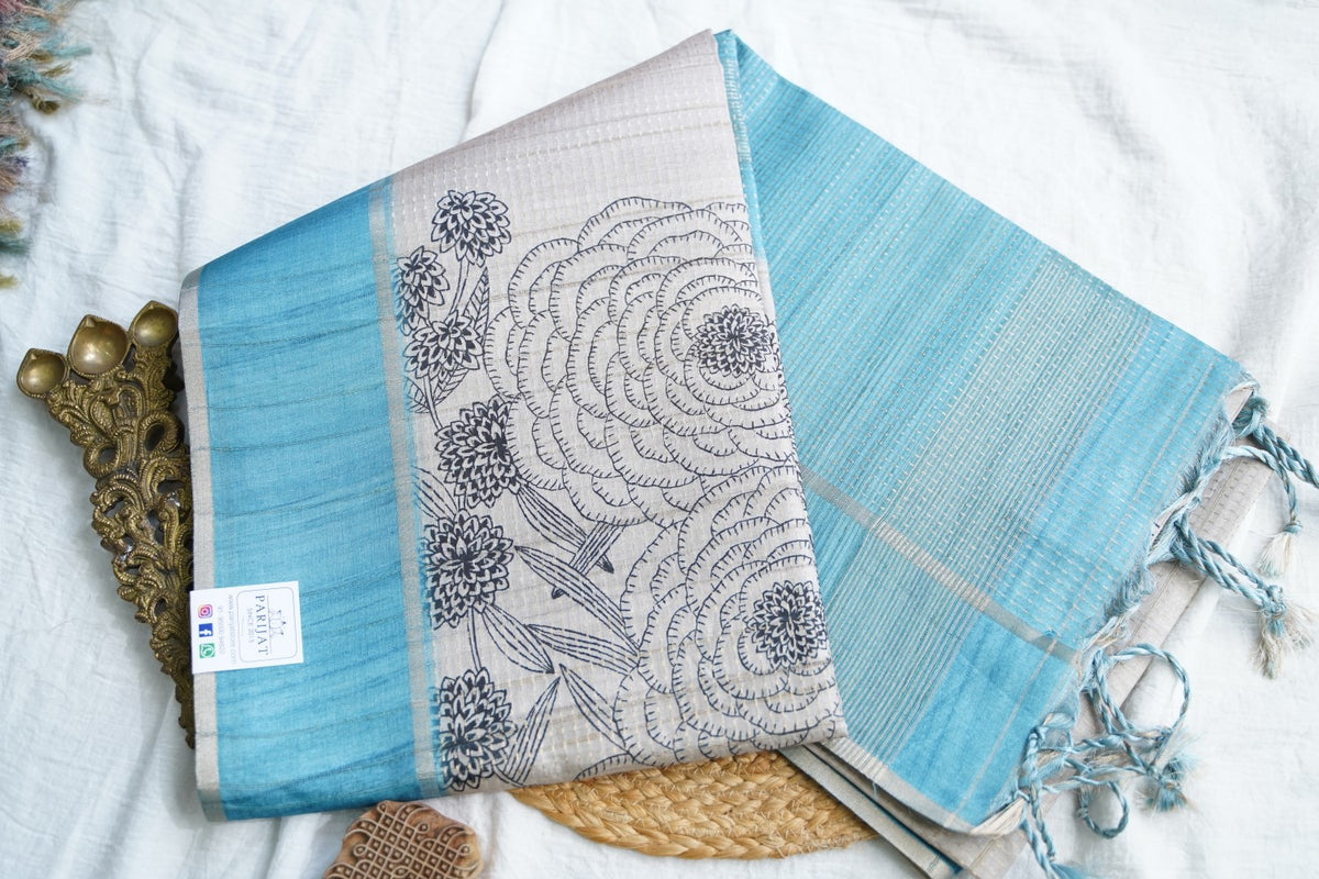 semi tussar saree PC18387