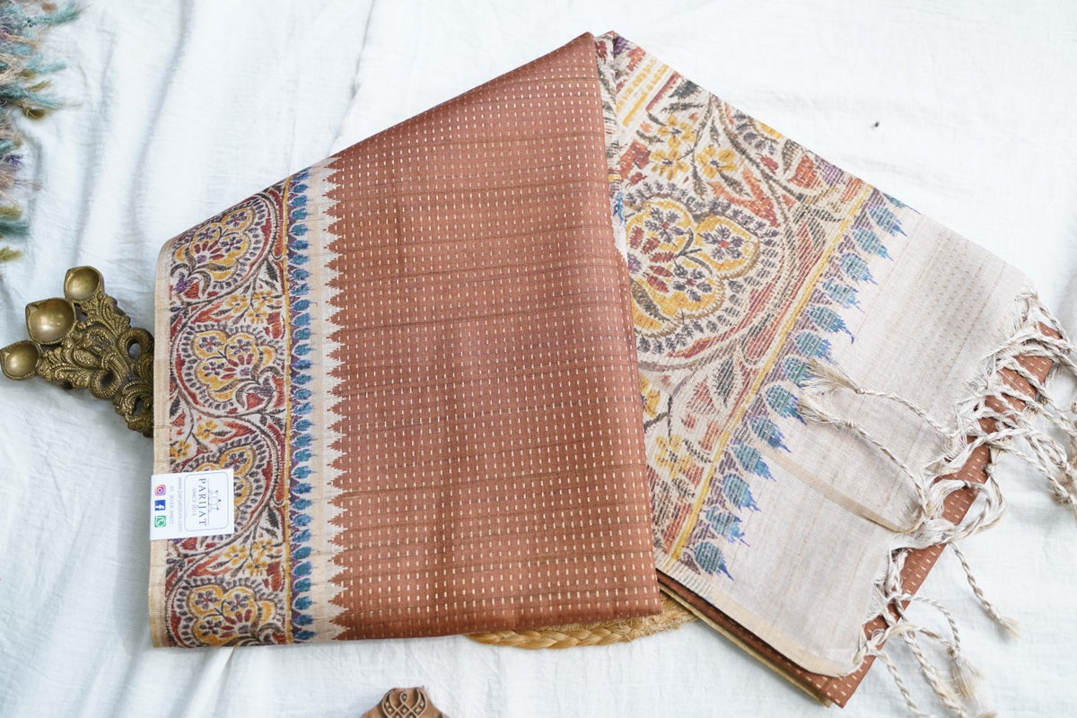 semi tussar saree PC18383
