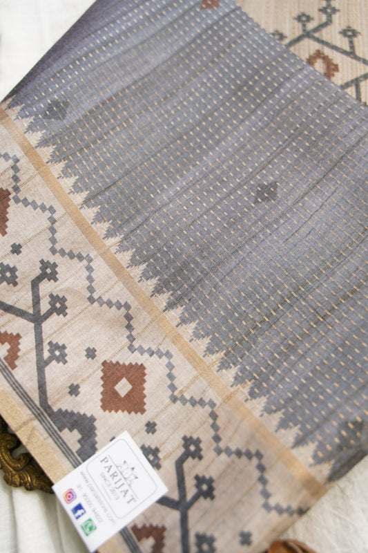 semi tussar saree PC18415