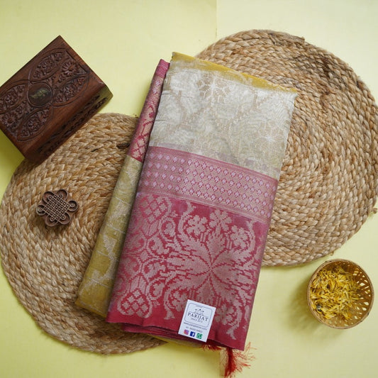 Golden Tissue Banarasi Silk Saree  PC11650