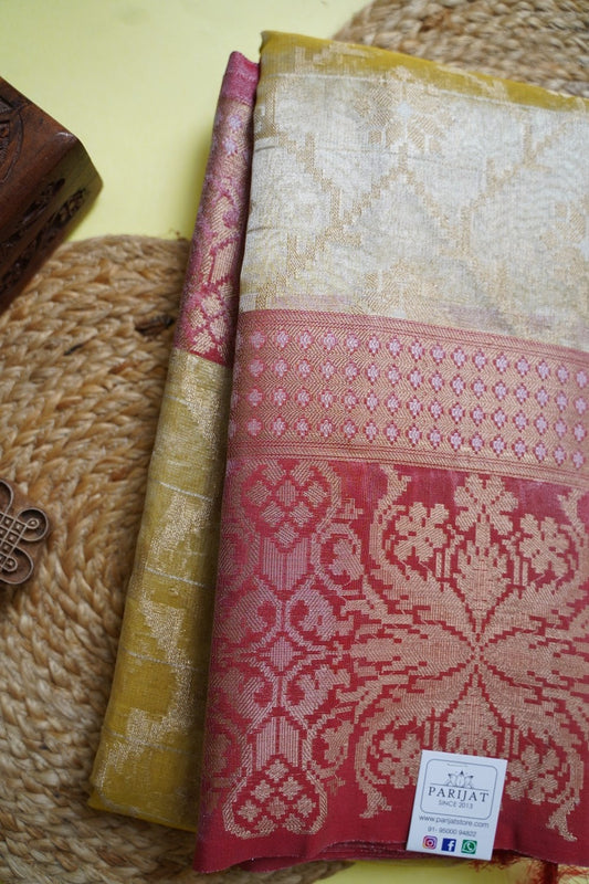 Golden Tissue Banarasi Silk Saree  PC11650