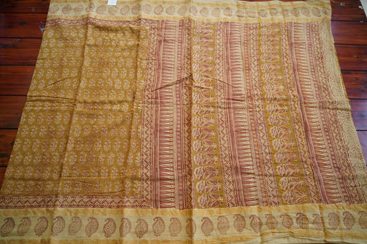 Kalamkari Organic Sungadi cotton saree (without blouse) PC11667