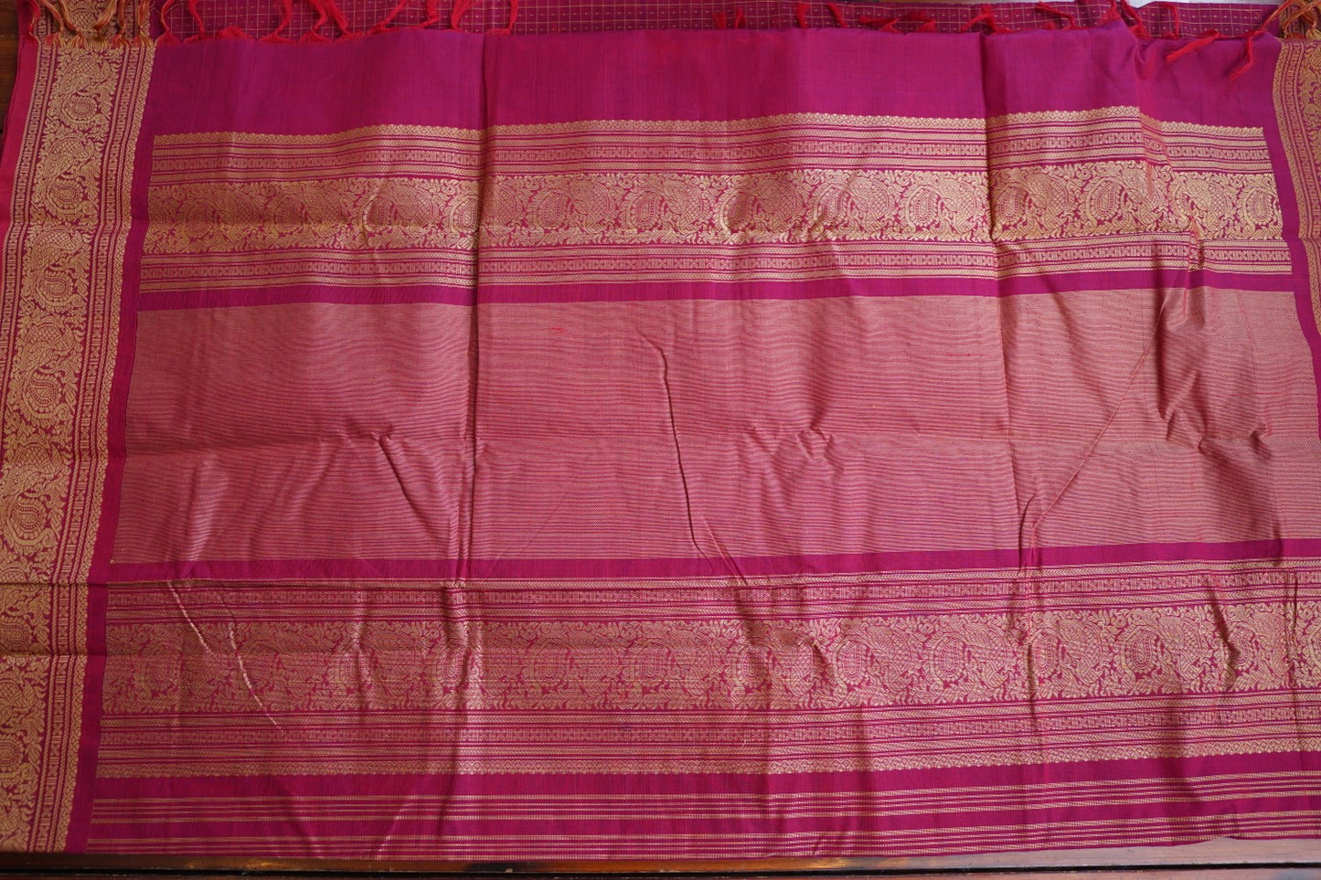 Kanchi handloom Cotton Saree PC17369[magenta]