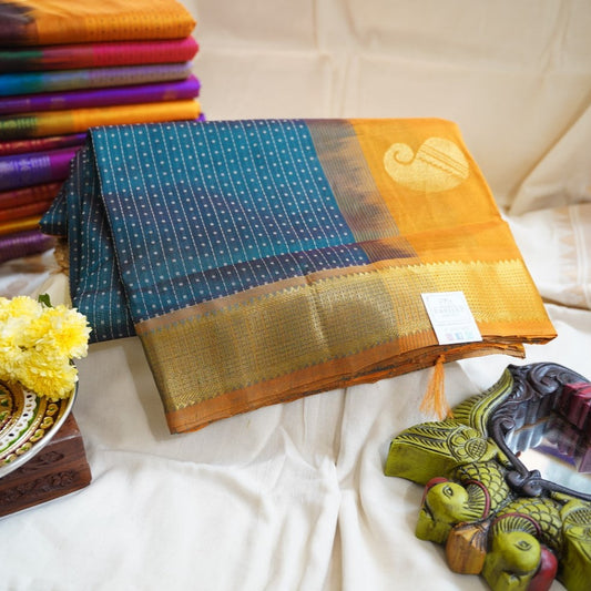 Lakshadeepam Kanchi  Silk Cotton Saree With Zari  Border PC11739