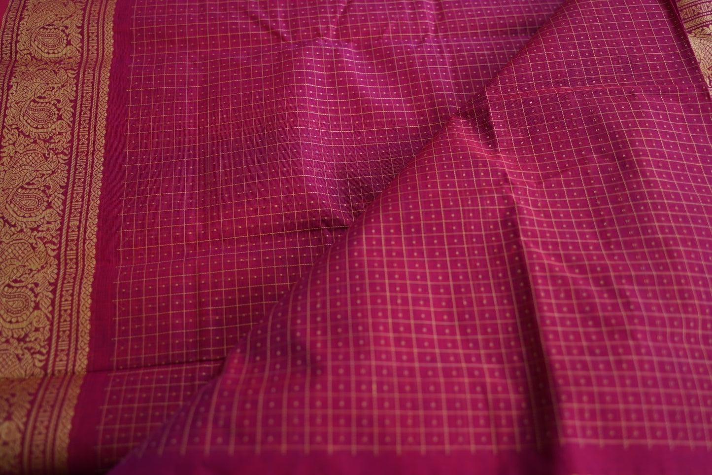 Kanchi handloom Cotton Saree PC17369[magenta]