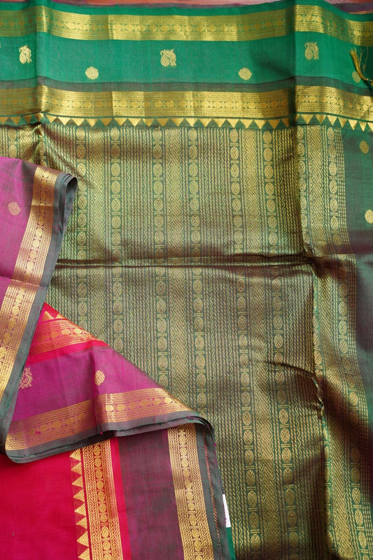 10 yards Kanchi  Handloom Silk Cotton Saree PC11098