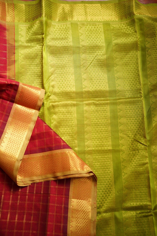 10 yards Kanchi Handloom Silk Cotton Saree PC11103