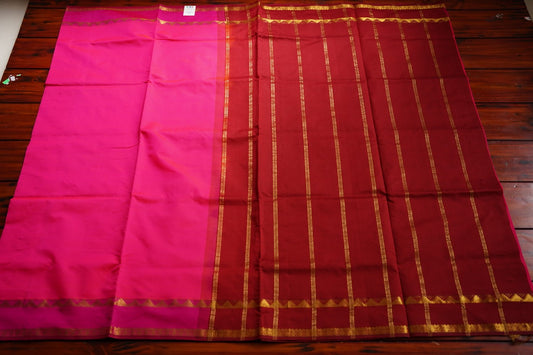 Pink  Kanchi Semi Silk Cotton Saree PC11113