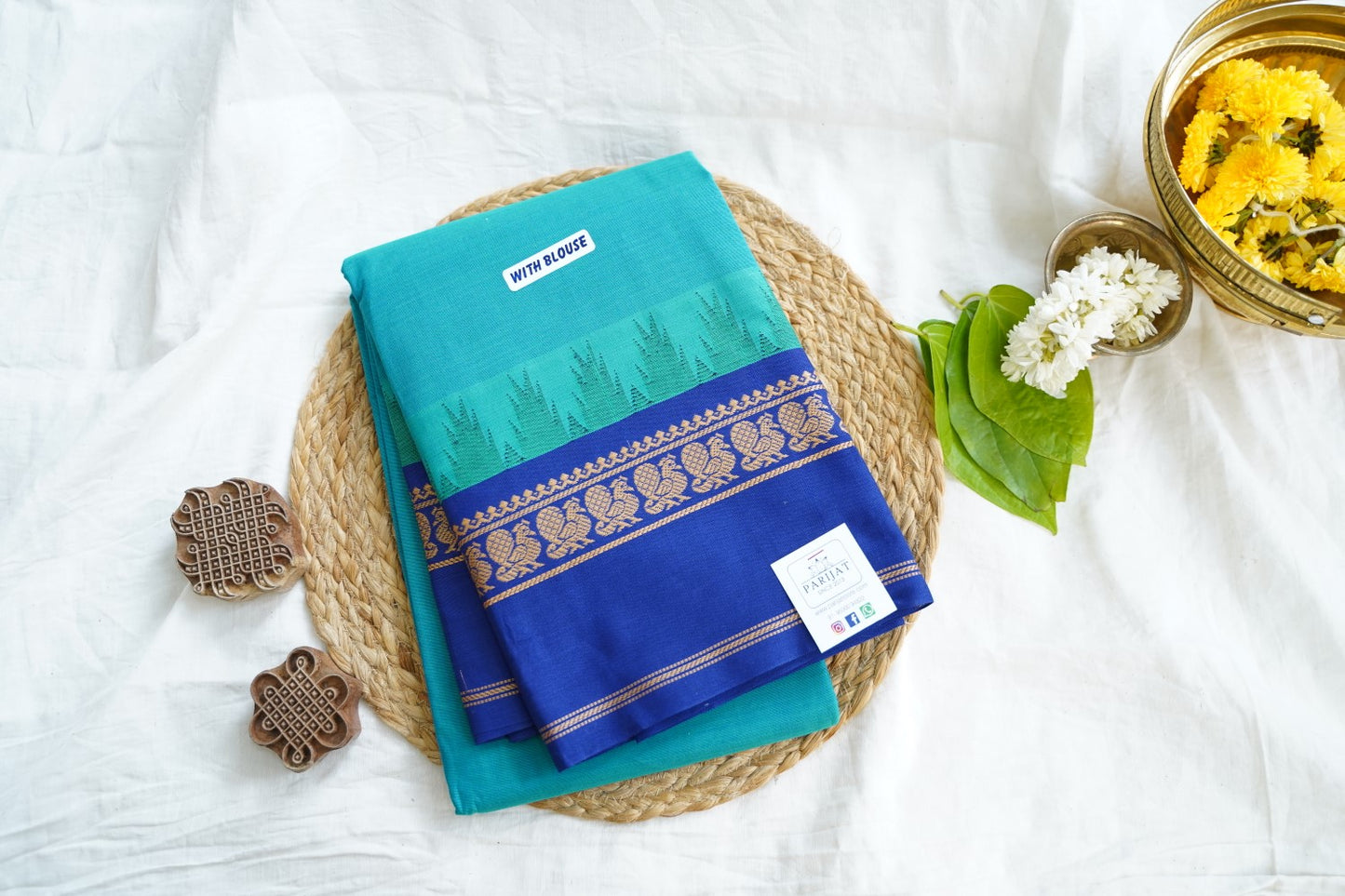 Chettinad handloom Cotton Saree PC14881