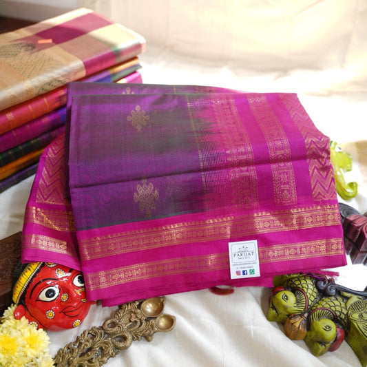 10 yards Kanchi  Handloom Silk Cotton Saree PC11784