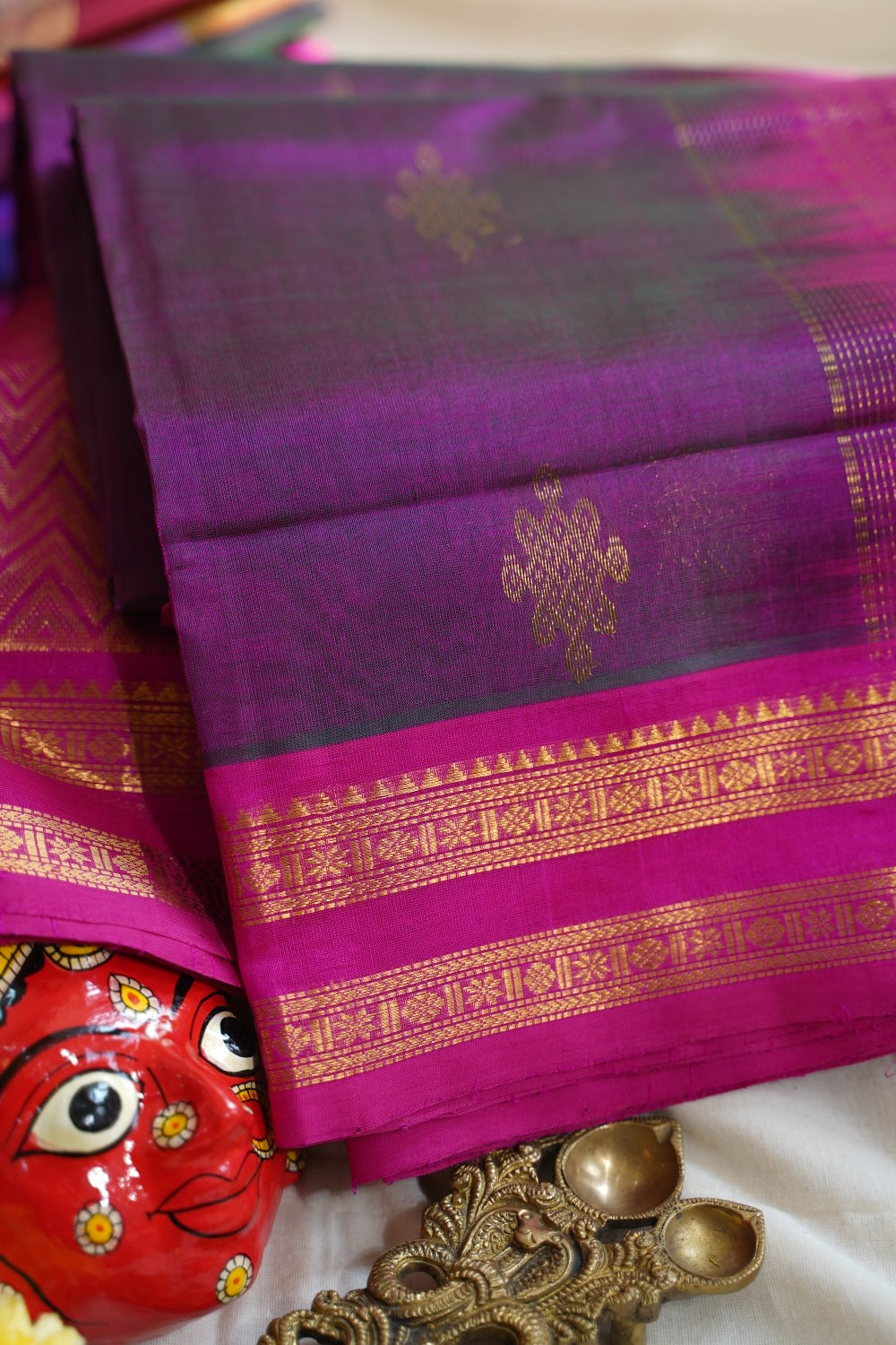 10 yards Kanchi  Handloom Silk Cotton Saree PC11784