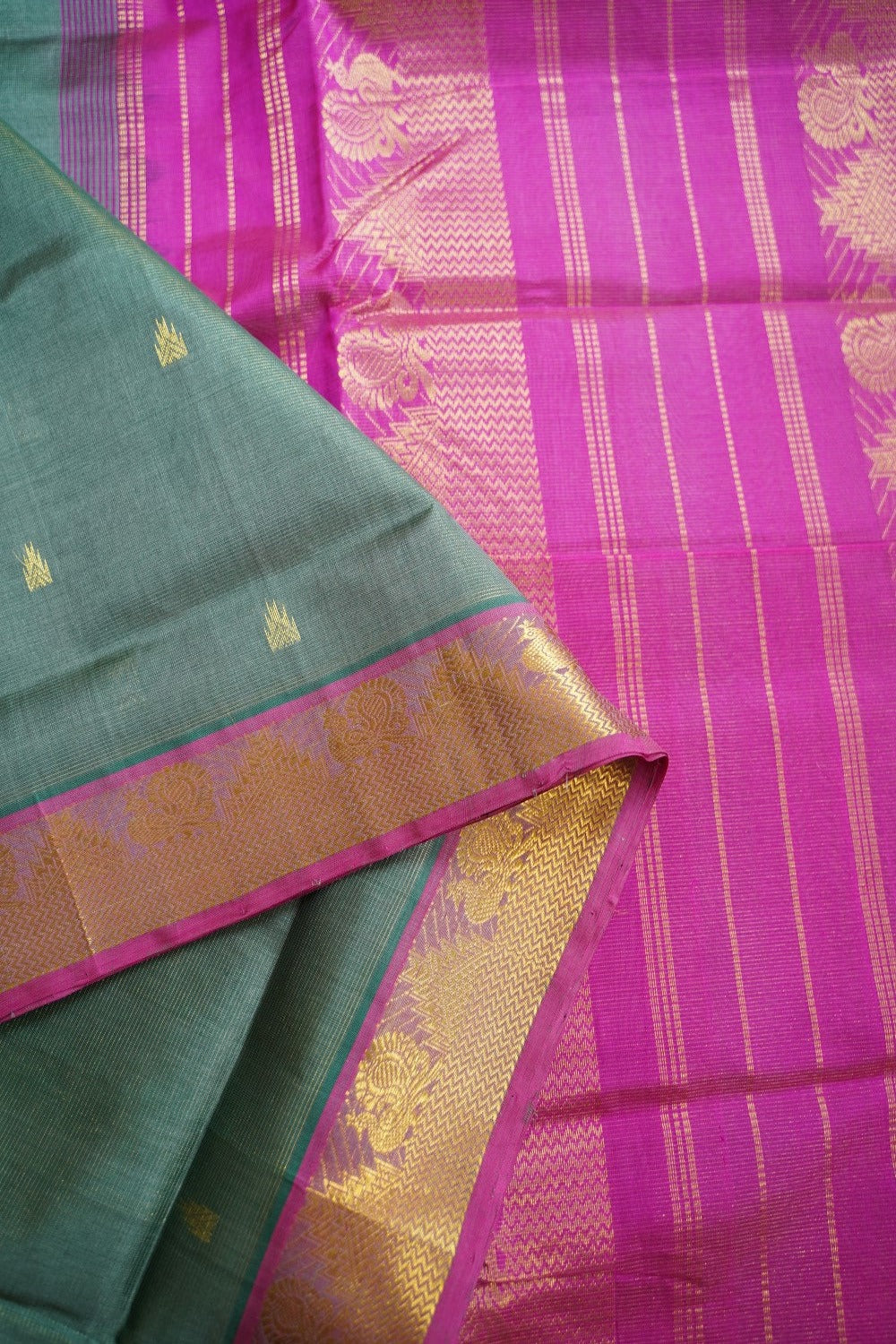 10 yards Kanchi  Handloom Silk Cotton Saree PC11788