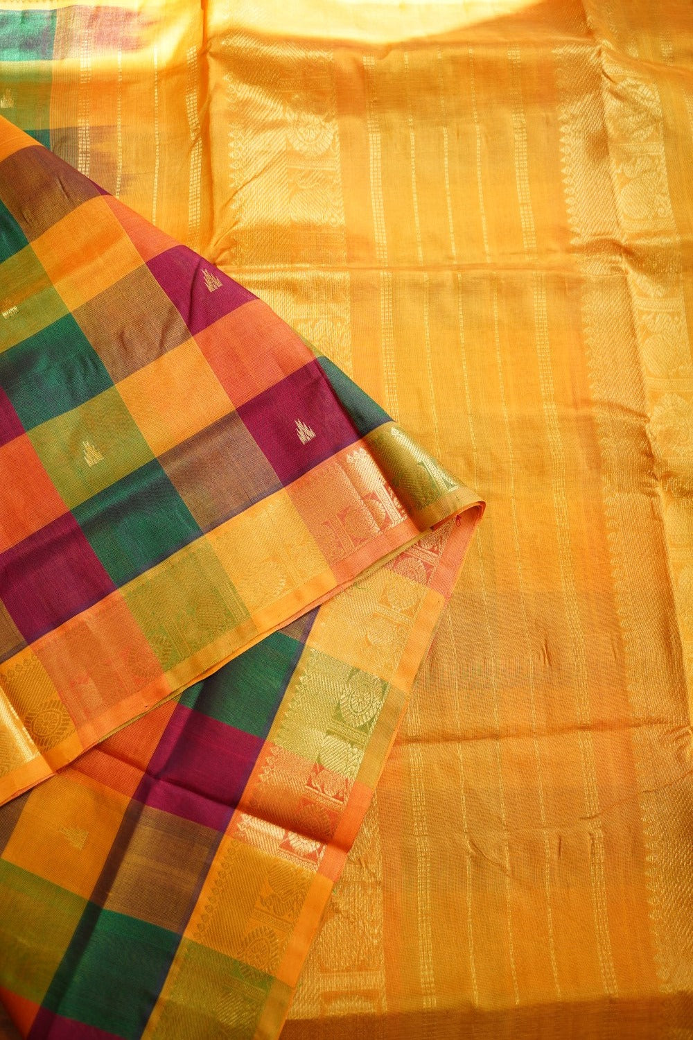 10 yards Kanchi  Handloom Silk Cotton Saree PC11778