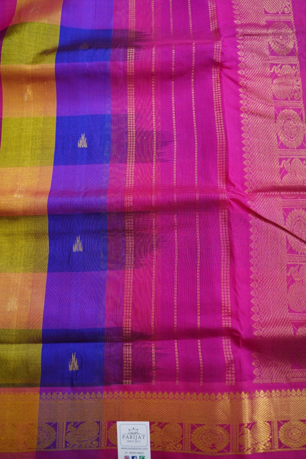 10 yards Kanchi  Handloom Silk Cotton Saree PC11780