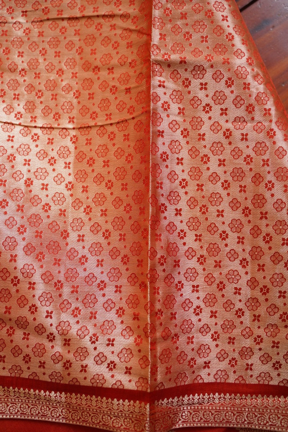 Bricks red Banarasi silk cotton  Saree  PC11762