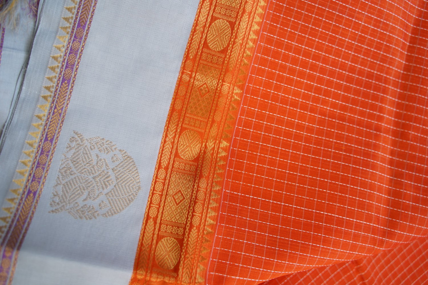 Kanchi Handloom Silk Cotton Saree pc16326