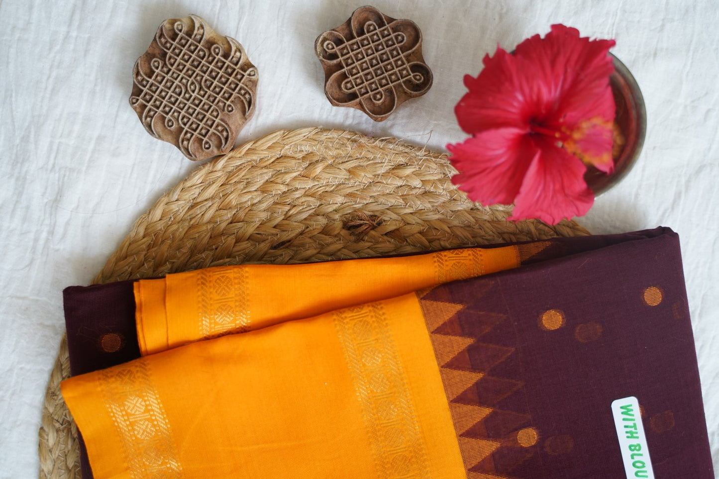 Chettinad handloom Cotton Saree pc16485