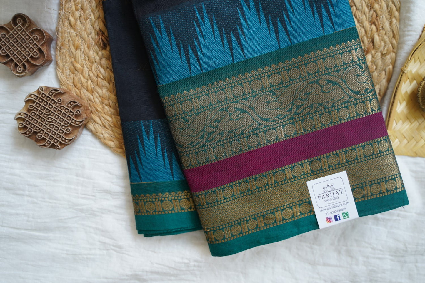 Chettinad handloom Cotton Saree PC16487