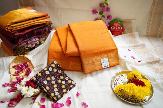 Manjal Mangalgiri Handloom Cotton Saree PC11949