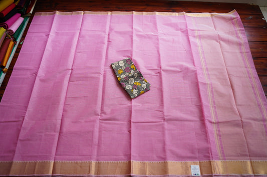 Baby Pink Mangalgiri Handloom Cotton Saree PC11953