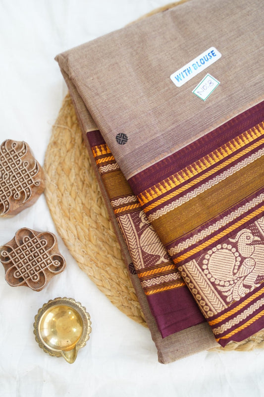 Chettinad handloom Cotton Saree PC14991