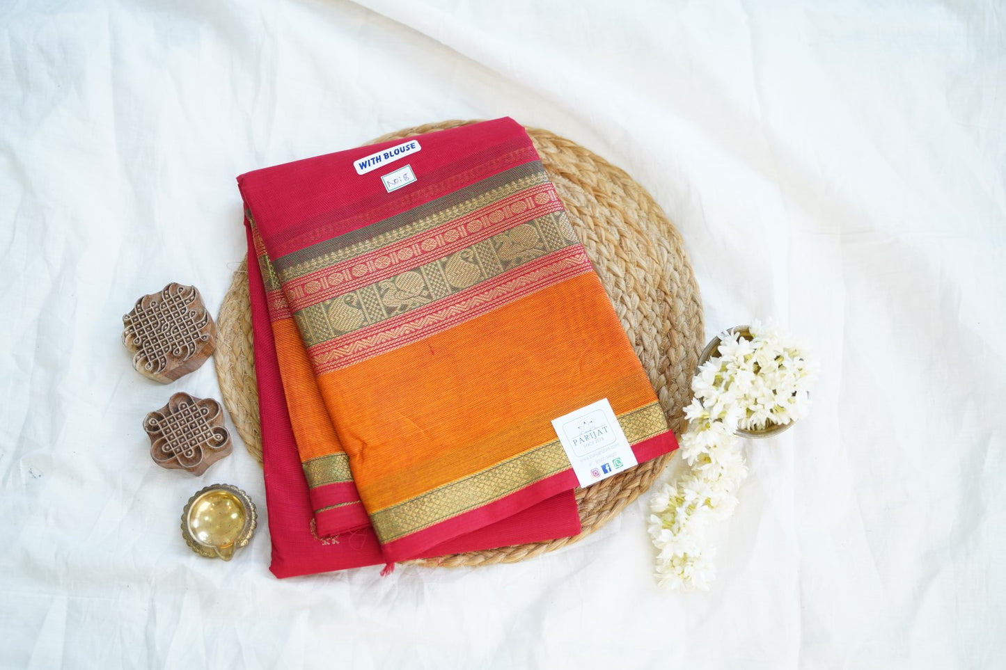 Chettinad handloom Cotton Saree PC14996