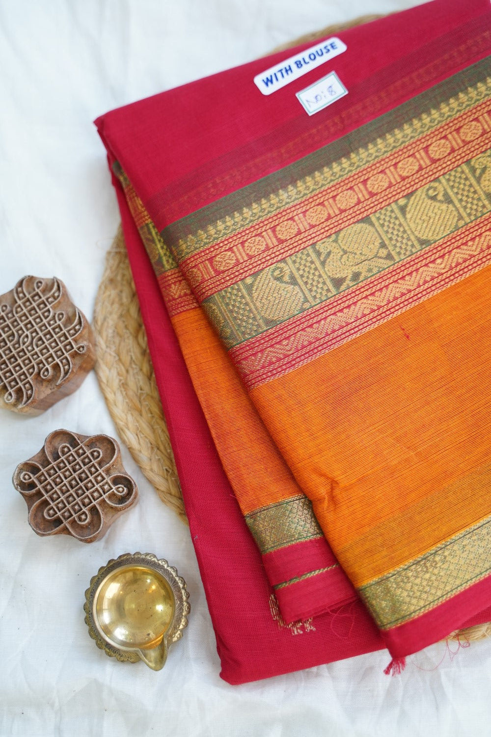 Chettinad handloom Cotton Saree PC14996