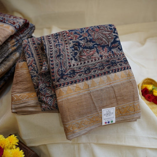 Kalamkari Organic Sungadi cotton saree (without blouse) PC12072