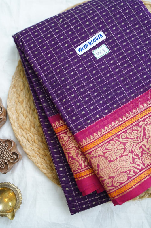 Chettinad handloom Cotton Saree PC14936