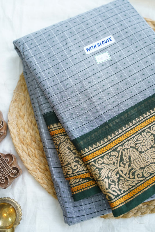 Chettinad handloom Cotton Saree PC14934
