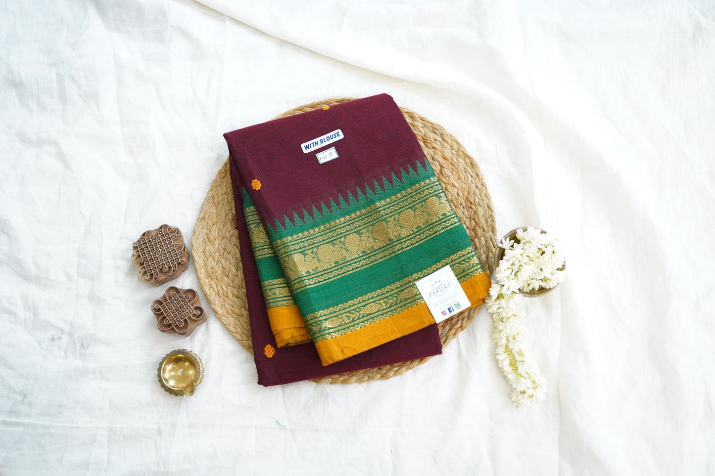 Chettinad handloom Cotton Saree PC14975