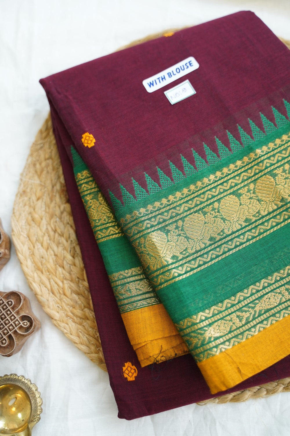 Chettinad handloom Cotton Saree PC14975