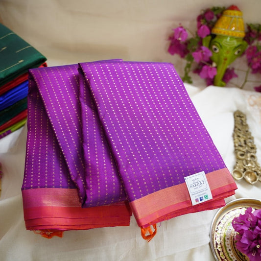 Purple  Pure Kanchi Silk Saree PC10363