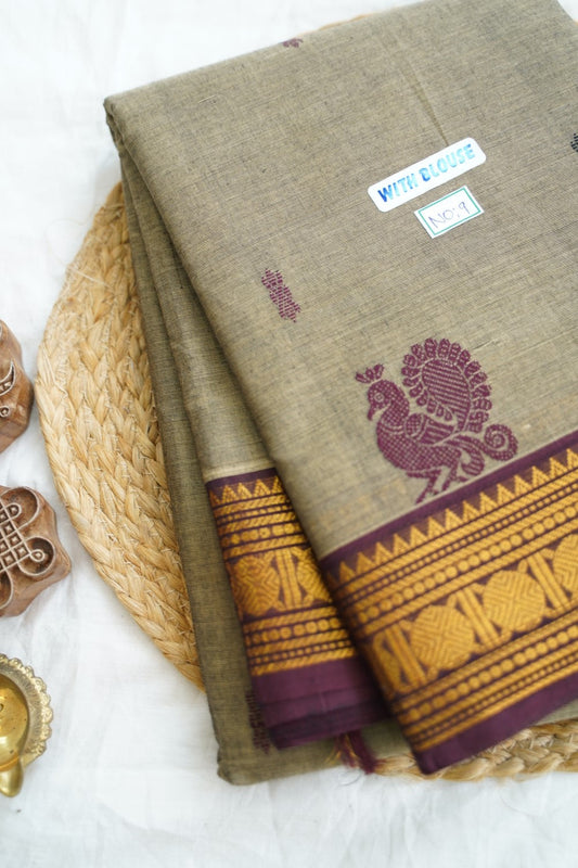 Chettinad handloom Cotton Saree PC14964