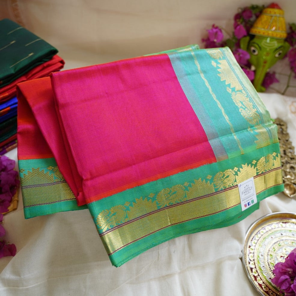 Kanchi  Silk Cotton Saree  With Zari Border  PC8993
