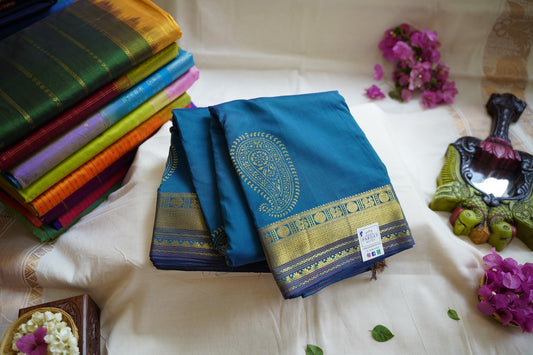 Block Printed Kanchi Silk Cotton Saree PC6338