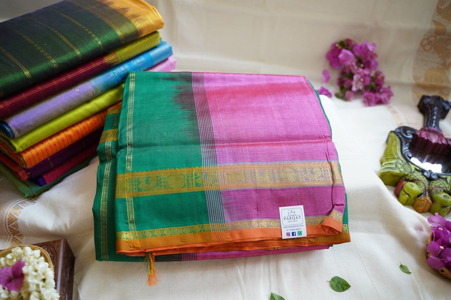 10 yards Kanchi Handloom Silk Cotton Saree PC3554