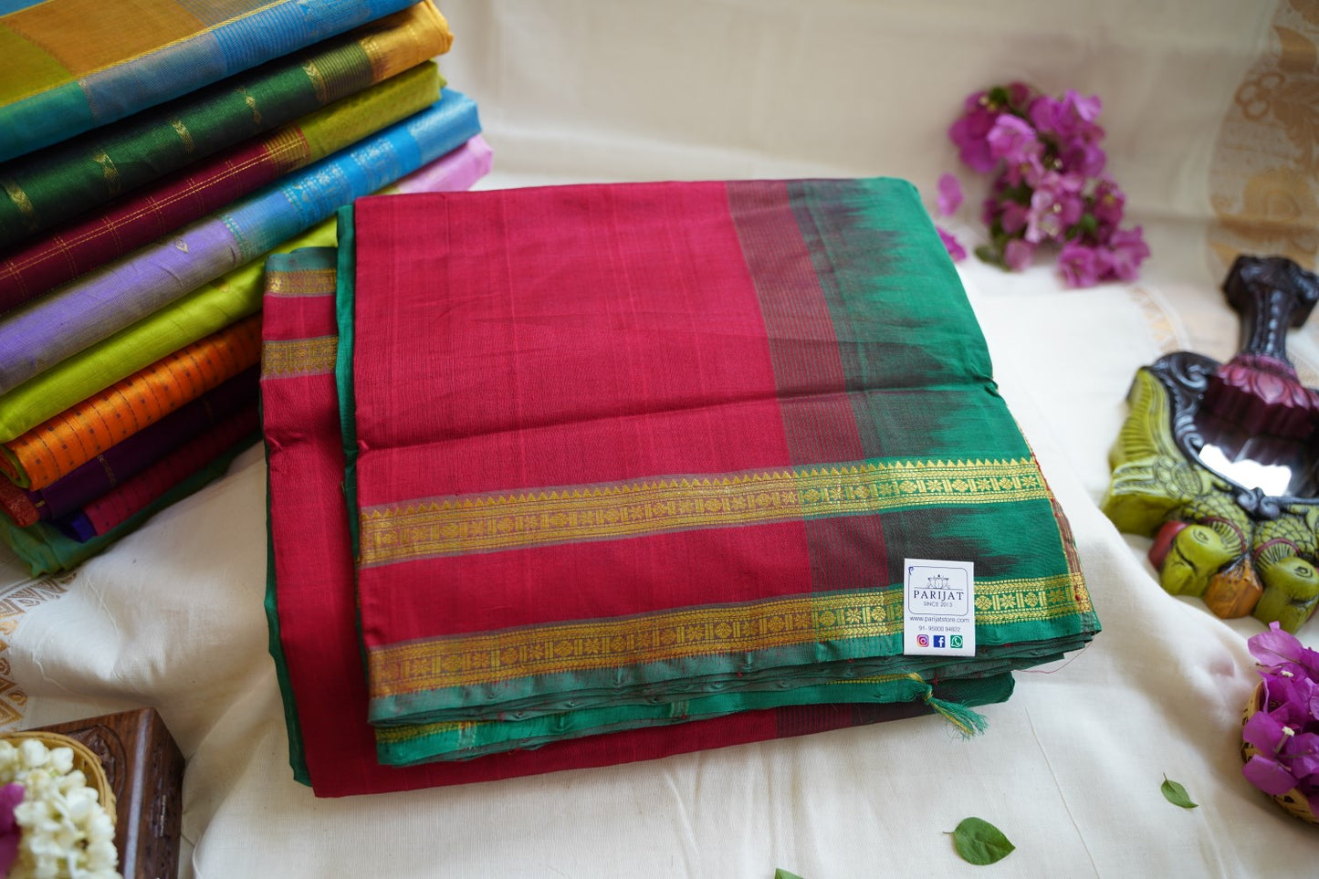 10 yards Kanchi Handloom Silk Cotton Saree PC3555
