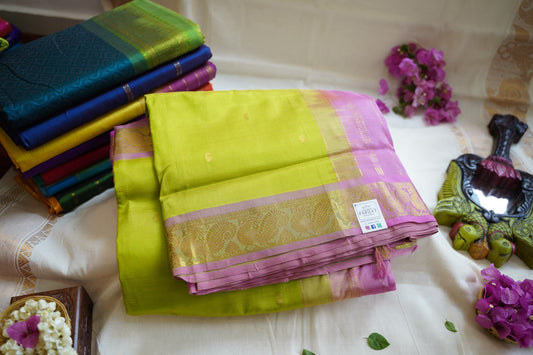 10 Yards Kanchi Handloom Silk Cotton Saree PC11106