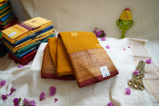 Chettinad handloom Cotton Saree with jari border  PC8210