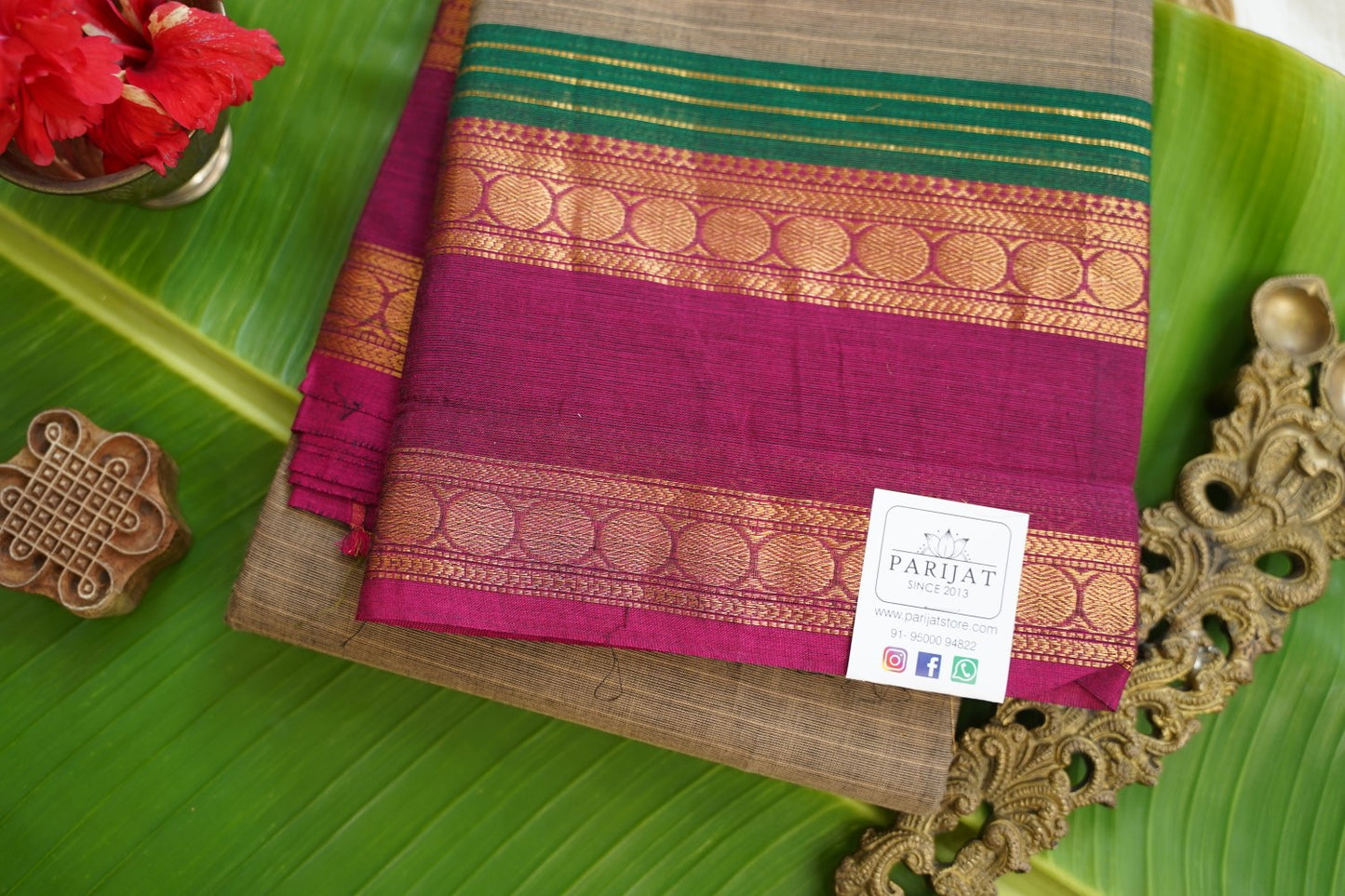 Chettinad handloom Cotton Saree PC17522