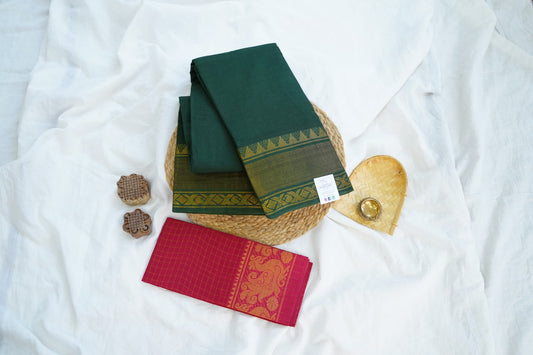 Sungadi Cotton Saree  With Blouse PC15100